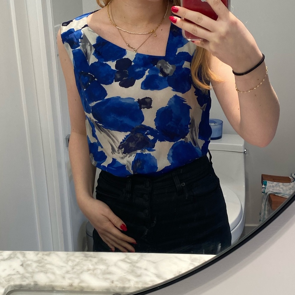 Debenhams UK petite silky blouse.